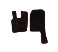 Coppia De Tapis Tapis En Moquette Noire Avec Bord Rouge Pour Scania Série 4