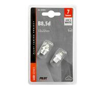 Coppia Lampe À LED Pour Tableau De Bord Auto B8,5D 7 LUMENS Lumière Blanche 12V