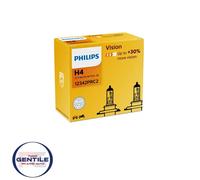 Coppia Lampes H4 Philips Vision 12342PRC2 60/55W 12V 5000K 2 Pièces Alogène