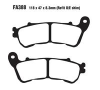 Ebc Epfa-hh Series Epfa388hh Sintered Brake Pads Noir