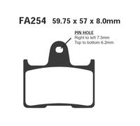 Ebc Fa-v Series Fa254v Sintered Brake Pads Noir