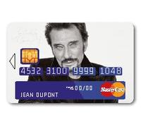 COPPIA - Sticker Autocollant Carte Bancaire Johnny Halliday 3 Démarquez-vous en personnalisant votre à petit prix Fabrication Française 8X5 cm