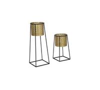 Mauro Ferretti – Cache-pot Cup – Noir – 26×70/23×45 cm – Lot de 2