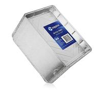 Coppice Barquettes Aluminium 32x20x3cm - Lot de 50 | Barquettes Jetables pour Cuisson, BBQ, Congélation, Four, Micro-ondes & Friteuse à air | Aluminium Alimentaire Recyclable et Réutilisable