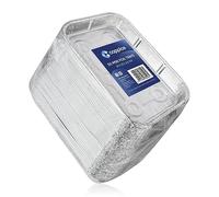 Coppice Mini Barquettes Aluminium 19x13x2,5 cm - Lot de 50 | Jetables, Cuisson, BBQ, Congélation, Four, Micro-ondes, & Friteuse à air | Aluminium Alimentaire Recyclable, Réutilisable