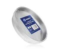 Coppice Moules à Tarte Aluminium Perforés Peu Profonds 18x2 cm - Lot de 10 | Barquettes Jetables pour Cuisson Rôtissage Service Four Micro-ondes Congélateur Recyclables