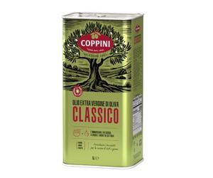 Coppini Huile d'olive vierge extra 5L Classico, extraite à froid catégorie supérieure, certifiée Halal, corps moyen, saveur équilibrée : base douce rompue par des notes fruitées et intenses