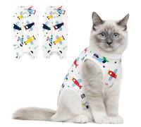 Coppthinktu Combinaison de convalescence pour chat femelle, combinaison de chirurgie respirante pour plaies abdominales chirurgicales, maladies de la peau, collier électrique alternatif anti-léchage