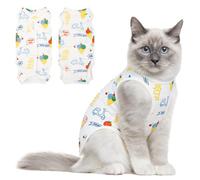 Coppthinktu Combinaison de convalescence pour chat femelle, combinaison de chirurgie respirante pour plaies abdominales chirurgicales, maladies de la peau, collier électrique alternatif anti-léchage