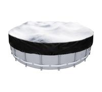 Copri Piscina Rotondo Con Cordino Elastico | Telo Protettivo Antipolvere in Tessuto Oxford Impermeabile per Vasca Idromassaggio - Copertura Resistente A Intemperie, Foglie, Detriti E Sporco