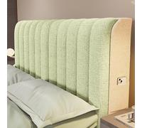 Copri Testata Letto Lino CotoneCopertura Testiera Letto Matrimoniale ImbottitoElasticizzato Morbido Tessuto Universaleper Testiera Letto Decorazione (couleur : vert taille : 190 cm)