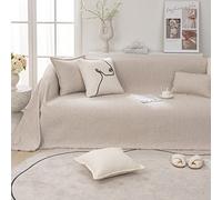 Copridivano in Tessuto di Lino 180x150cm Coperta Multifonzionale per Poltrona Divano Letto e Sedie Protezione e Decorazione Esterni Asciugamano Polyvalent