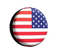 Copriruota Di Scorta American Flag Patriotic Housse Roue Secours Anti Neige Couvre-Pneus Durable Couverture De Pneu pour Remorque Camion Voiture 16inch