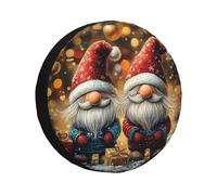 Copriruota Di Scorta Christmas Christmas GNOME Couverture De Pneu Premium Housse Roue Secours Anti Neige Couvre-Roue De Secours pour Remorque SUV Voiture 14inch