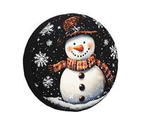 Copriruota Di Scorta Christmas Christmas Snowman Couvre-Pneus Anti Neige Couvre-Roue De Secours Premium Housse Roue Secours pour Camion Voiture SUV 14inch
