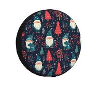 Copriruota Di Scorta Christmas GNOME Merry Christmas New Year Couverture De Pneu Anti Neige Housse Roue Secours Imperméable Couvre-Roue De Secours pour Remorque Camion Voiture 14inch