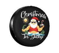Copriruota Di Scorta Christmas in July Couverture De Pneu Premium Housse Roue Secours Durable Couvre-Roue De Secours pour Voiture Remorque SUV 14inch