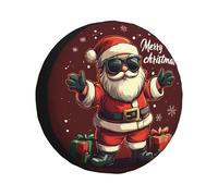 Copriruota Di Scorta New Year Christmas Santa Claus Couverture De Pneu Imperméable Housse Roue Secours Durable Couvre-Pneus pour SUV Voiture Camion 14inch