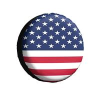 Copriruota Di Scorta Patriotic American Flag Couverture De Pneu Anti Neige Housse Roue Secours Premium Couvre-Pneus pour SUV Remorque Voiture 15inch