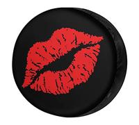 Copriruota Di Scorta Red Lips Couvre-Pneus Durable Housse Roue Secours Premium Couvre-Roue De Secours pour Camion SUV Remorque 17inch