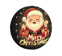 Copriruota Di Scorta Santa Claus Christmas Day New Year Couvre-Pneus Premium Housse Roue Secours Durable Couverture De Pneu pour Camion Remorque Voiture 14inch