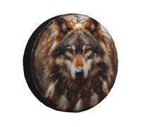 Copriruota Di Scorta Wolf Housse Roue Secours Anti Neige Couvre-Pneus Imperméable Couverture De Pneu pour Camion Voiture SUV 15inch