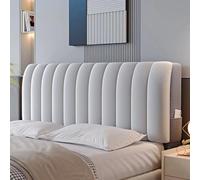 Copritestata Letto Copertura/Copri Testiere Letto Matrimoniale Imbottito BiancoVelluto Elasticizzato Morbido Tessuto Universaleper Testiera Letto Decorazione (gris clair, 210 cm)