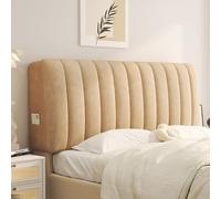 Copritestata Letto Matrimoniale Singolo Copertura Imbottita Bianco in Velluto Elasticizzato Universale 210 cm Morbido e Resistente Colore Marrone