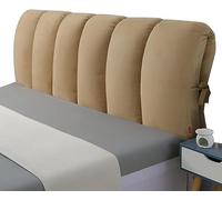 Copritestata Letto Matrimoniale Singolo, Cuscino Imbottito Fodera per Testiera en Peluche Corto, Copertura Letto in Legno/Ferro, 160 x 50 cm, Brown3 - Confort & Stile.