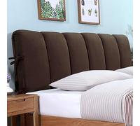 Copritestata Letto Matrimoniale Singolo Housse de tête de lit rembourrée en peluche courte et épaisse pour lit en bois/fer 150 x 60 cm Design élégant marron