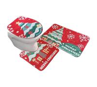 Copriwater Natale - Set Tappetini WC Forme U Thème Natalizio | Kit Assorti antimacchia Anti-macchia - Decoraione Bagno, Accessoire hivernale Maison, Rivet