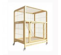 Copropriété Cage for Chat avec bac à litière Condo for Roulant Ouvertures Multiples(Gold,Petit)