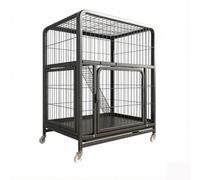 Copropriété Cage for Chat avec bac à litière Condo for Roulant Ouvertures Multiples(Noir,Petit)