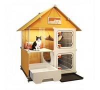 Copropriété Villa for Chat avec bac à litière, Grande Cage intérieure for(Petit)