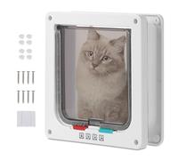 Coptiner Chatière Verrouillable pour Chat de Taille Moyenne - Porte de Sécurité à 4 Voies pour Animaux Domestiques - Installation Murale, Intérieure et Extérieure