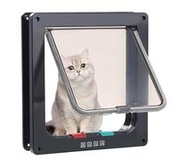 Coptiner Grande Porte pour Chat verrouillable, Grande Porte intérieure de sécurité pour Animaux domestiques, Grande chatière à Verrouillage à 4 Voies pour Mur, Porte intérieure et extérieure