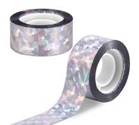 Coptiner Lot de 2 bandes réfléchissantes double face pour oiseaux - 50 m - Pour pics, mouettes, corbeaux, étourneaux, hirondelles