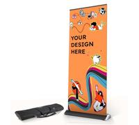 Copykrea - Roll up personnalisé avec base renforcée | Présentoir publicitaire rétractable avec impression incluse de 100x200 cm | Structure noir + étui de transport