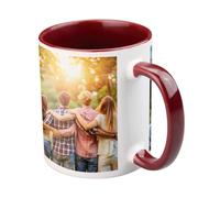 Copykrea - Tasse personnalisable avec votre photo | Catégorie AAA | Va au micro-ondes et au lave-vaisselle | 350ml | Intérieur bordeaux