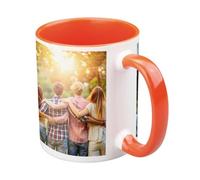 Copykrea - Tasse personnalisable avec votre photo | Catégorie AAA | Va au micro-ondes et au lave-vaisselle | 350ml | Intérieur orange