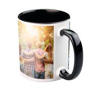 Copykrea - Tasse personnalisable avec votre photo | Catégorie AAA | Va au micro-ondes et au lave-vaisselle | 350ml | Intérieur noire