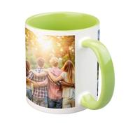 Copykrea - Tasse personnalisable avec votre photo | Catégorie AAA | Va au micro-ondes et au lave-vaisselle | 350ml | Intérieur vert clair