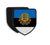 Copytec #21932 Écusson thermocollant avec blason de l'Estonie Tallinn Motif feuilles de chêne et lion