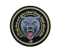 Copytec - #30982 - Écusson - Avec inscription « EIN Wolf interessiert es Nicht was Schafe über ihn Denken » - Pour uniforme