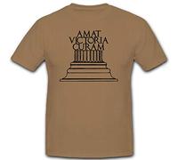 Copytec AMAT Victoria curam - Victoires Aiment la préparation - Romain gréco-Latin Proverbe Rome Latine - T-Shirt # 9122 - Beige - X-Large