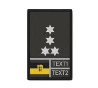 Copytec Écusson Rank 9,8 x 6 cm - Maître de la police PHM BW Baden-Württemberg #44527 - Couleur : noir