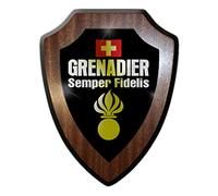 Copytec Grenadier Semper Fidelis Plaque d'armoiries de l'armée suisse #19799