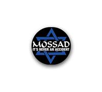 Copytec Mossad It's-Stickers Never d'accident d'israël à l'étranger de renseignement du Service des renseignements généraux 7 x 7 cm #a1723
