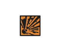 Copytec Patch carré 4 x 4 cm Risque d'explosion Danger Avertissement Panneau d'avertissement #42588