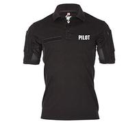 Copytec Polo Tactique Pilote Avion Profession Passion #22912, Noir, XL